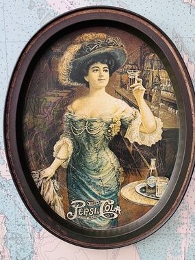 Vintage Fabcraft Drink Delicious Pepsi-Cola Tin Advertising Tray